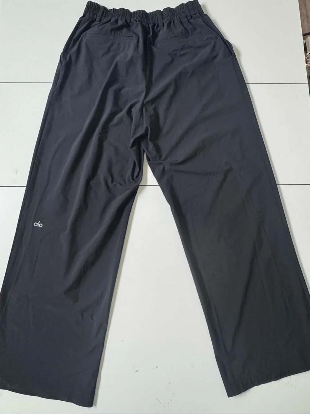 ALO High Waist Pursuit Trouser (Regular) Black
